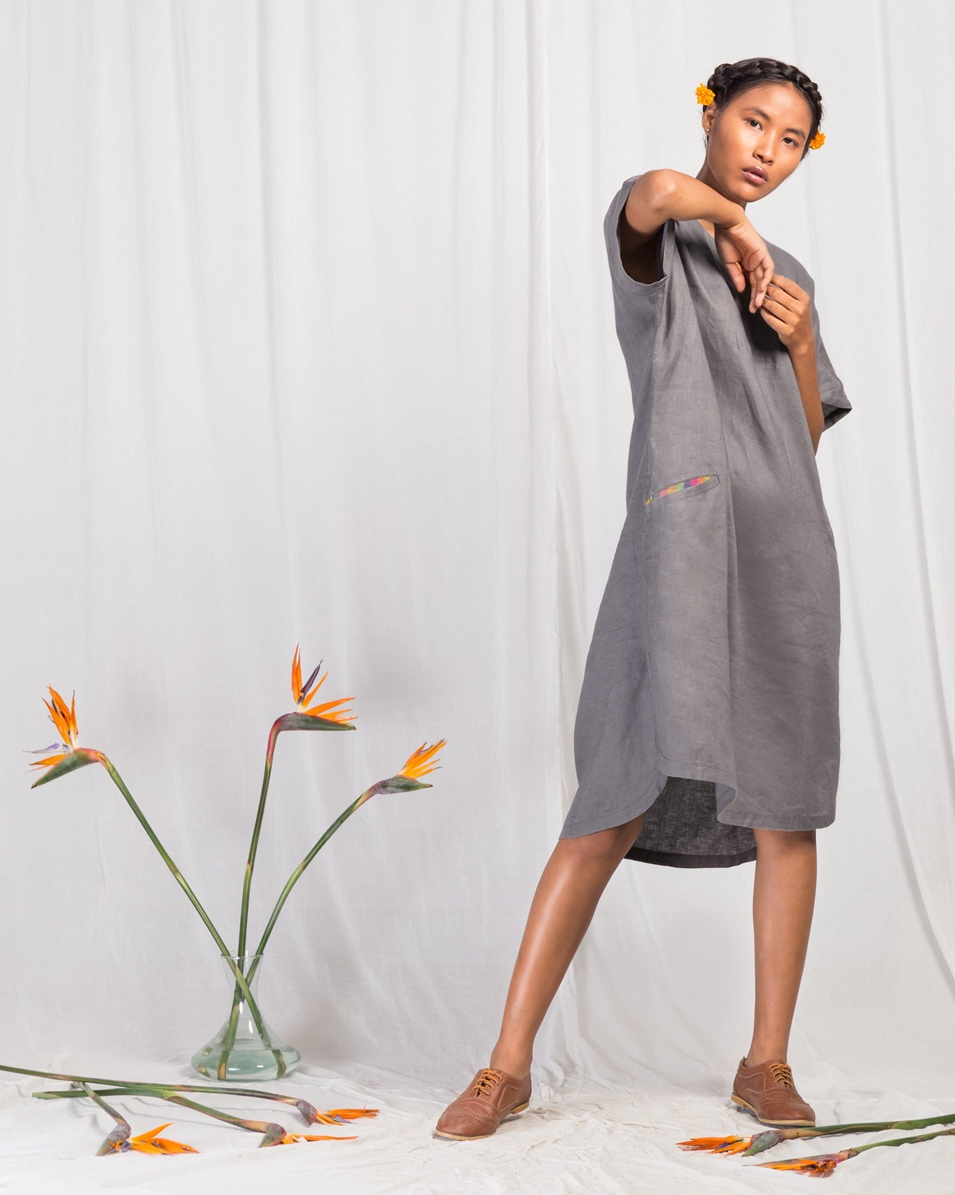 Over Size Kurta - Grey