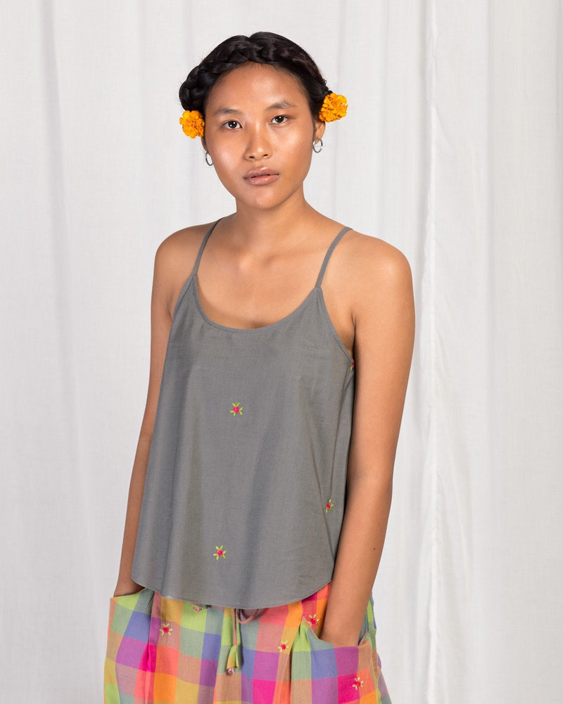 Vapour Camisole Top - Grey