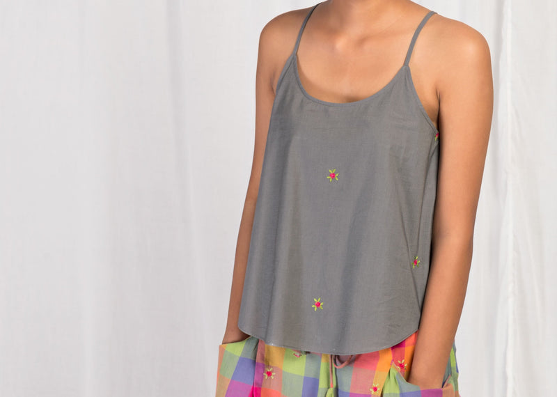 Vapour Camisole Top - Grey