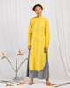 Long Length Stripe Kurta - Yellow