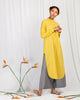 Long Length Stripe Kurta - Yellow