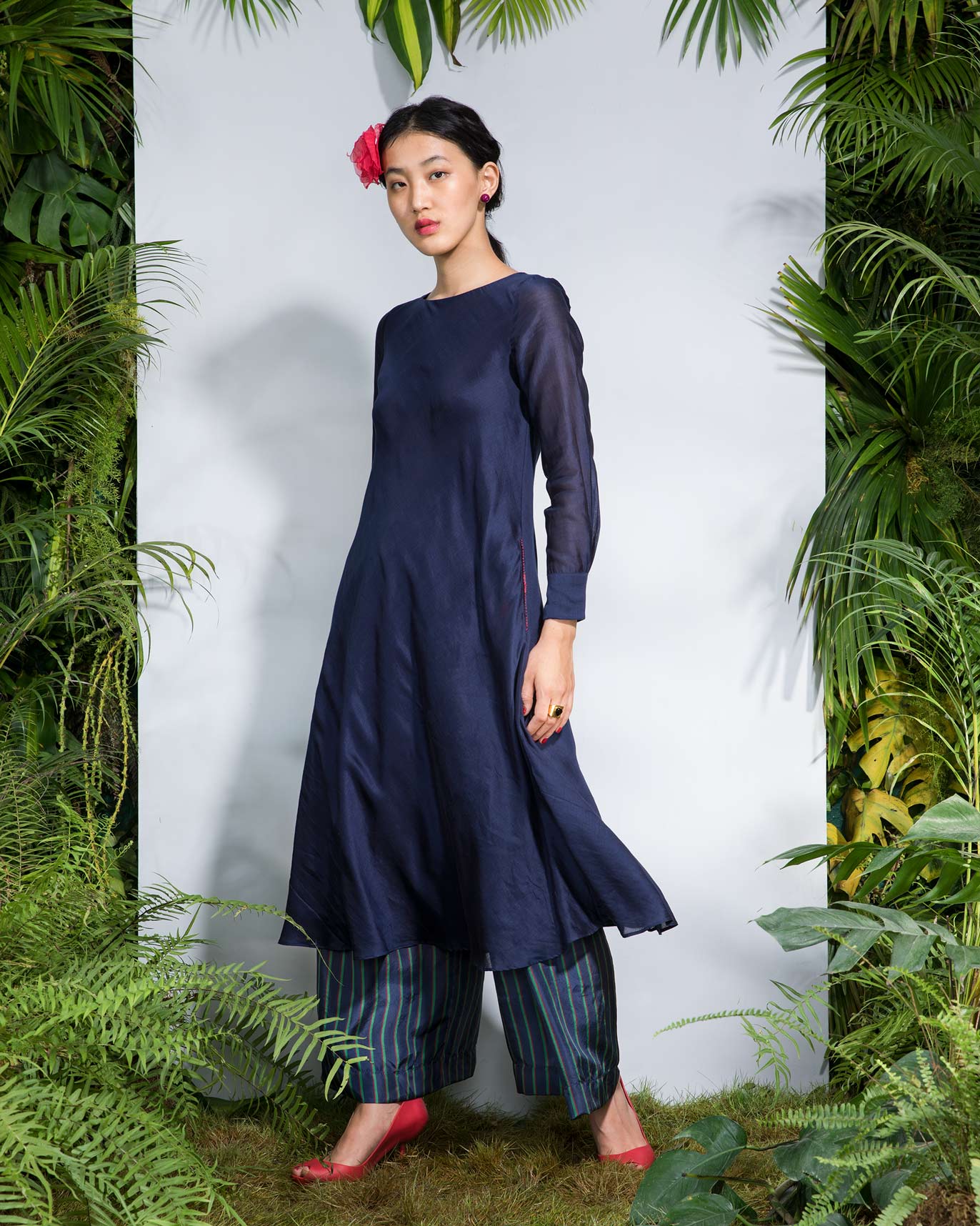 Midnight Boat Neck Kurta