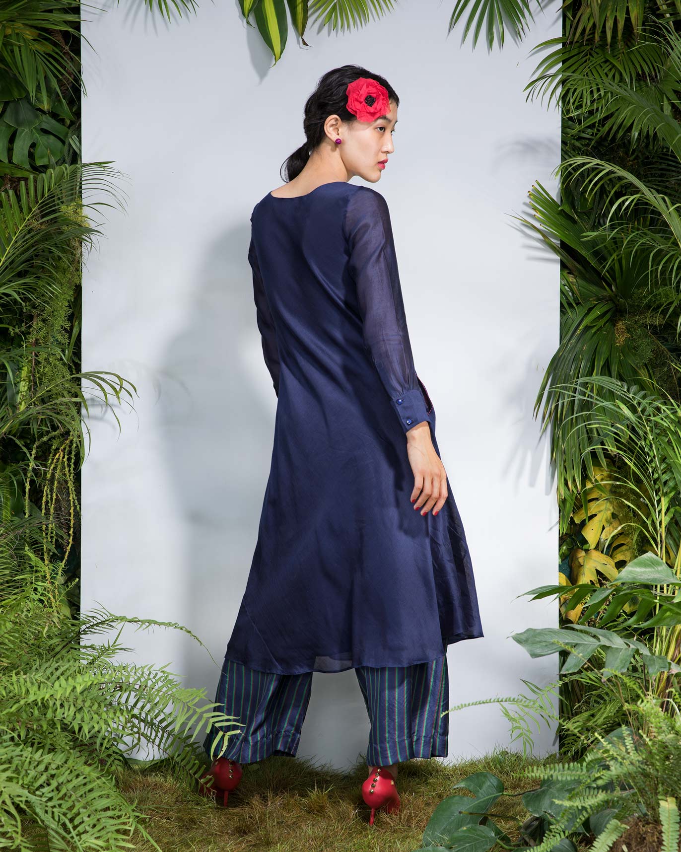 Midnight Boat Neck Kurta