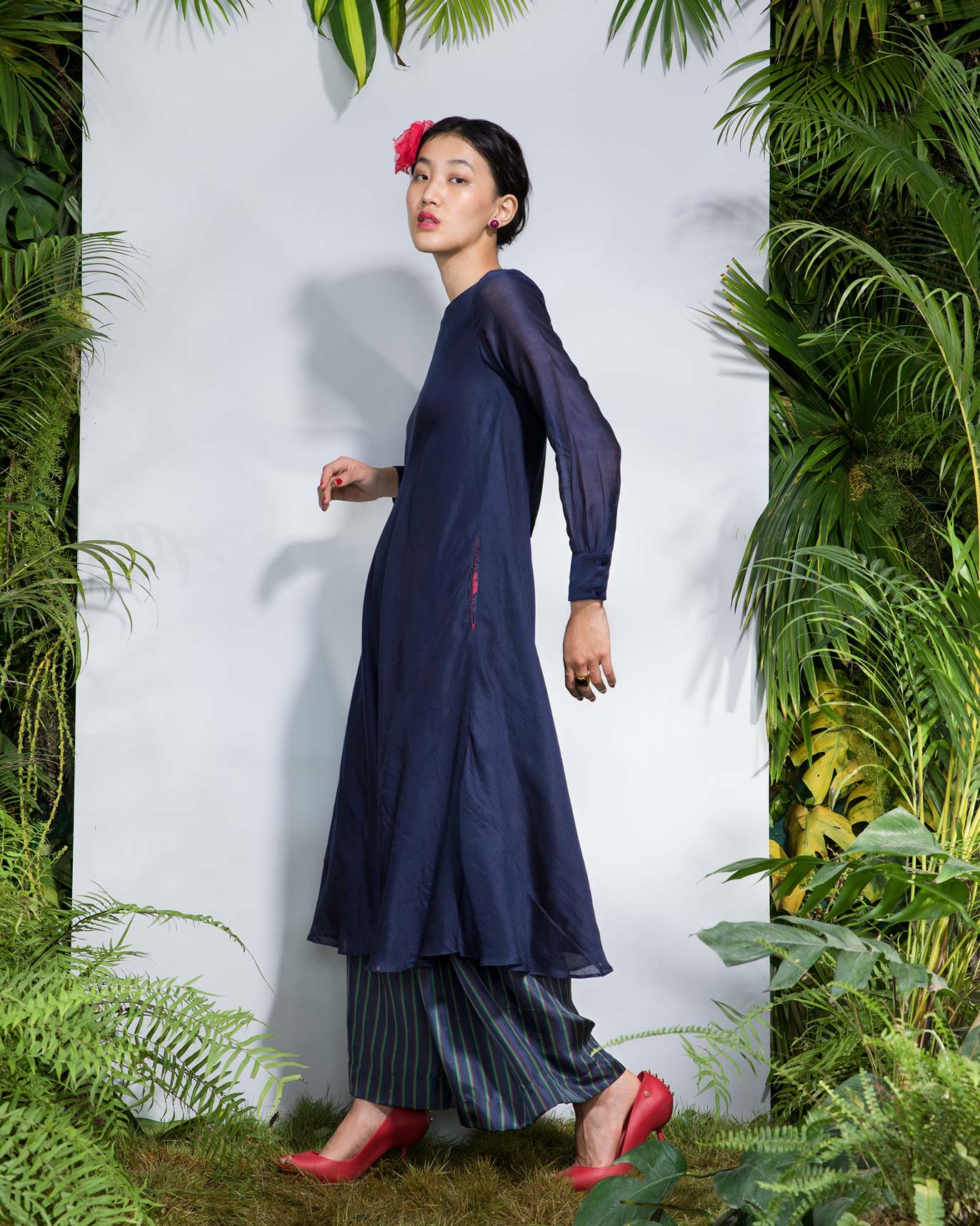 Midnight Boat Neck Kurta