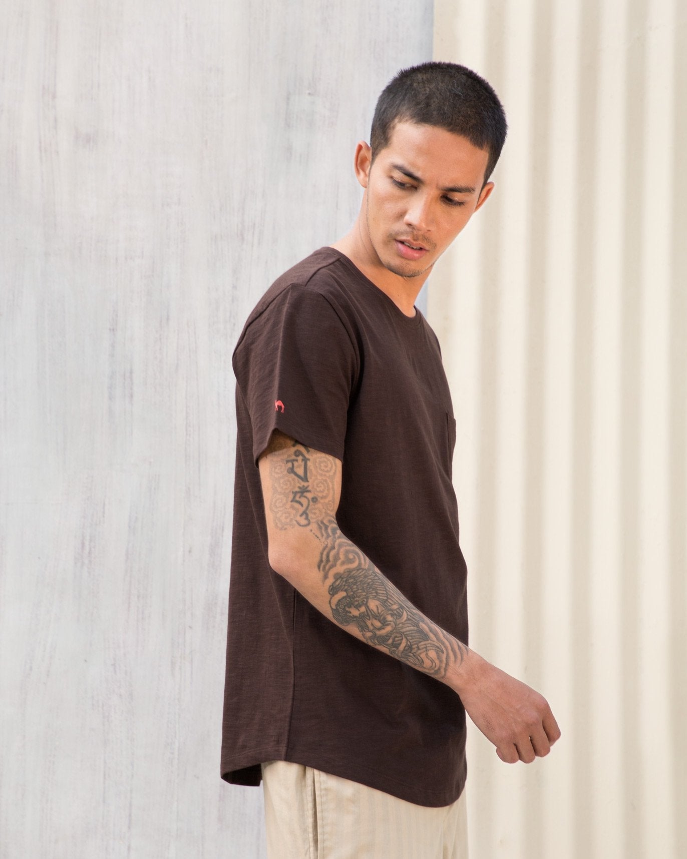 Pocket T-Shirt - Brown