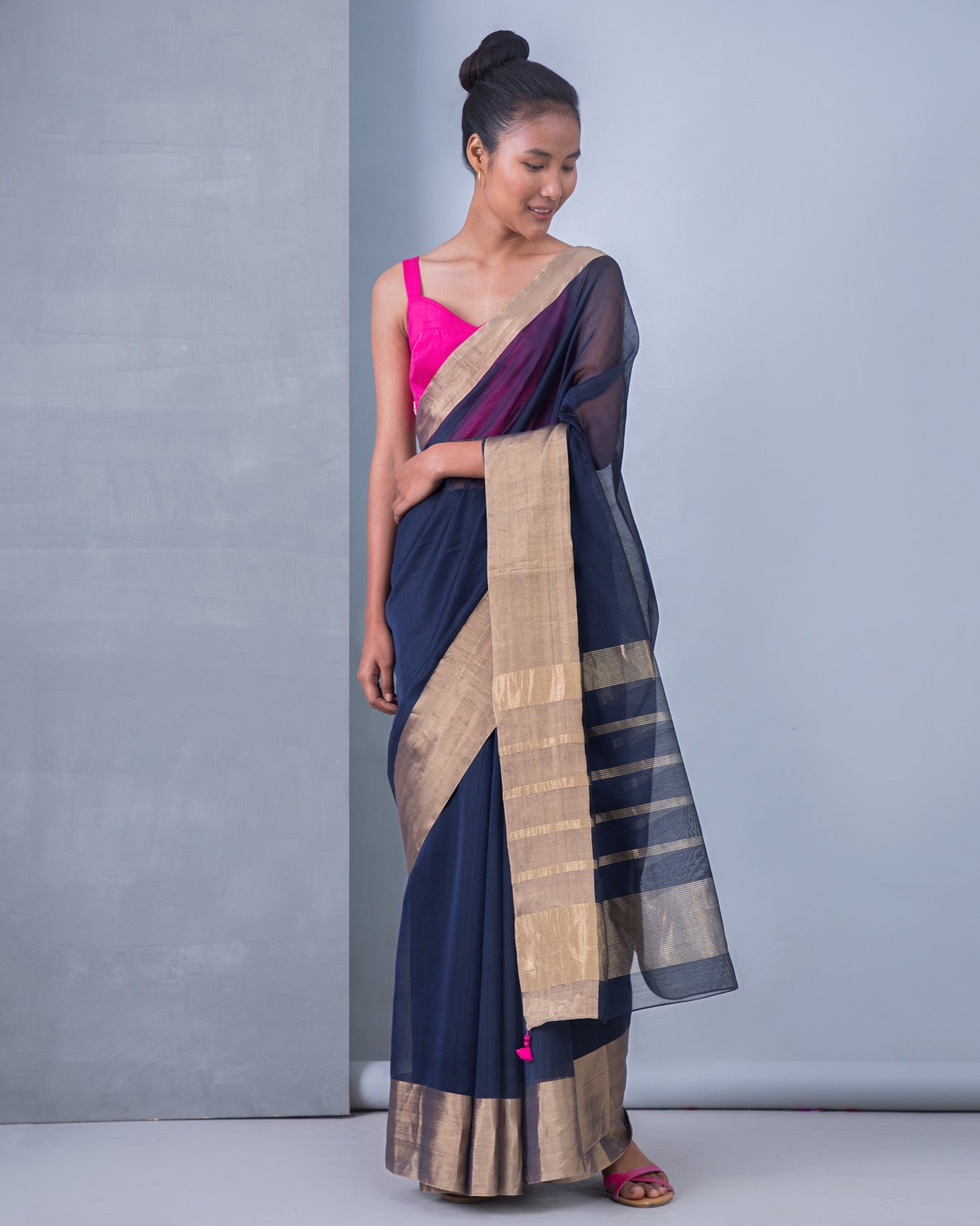 Tribe Sari - Blue & Gold