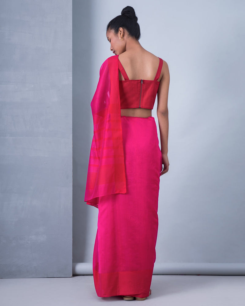 Tribe Sari - Red & Pink