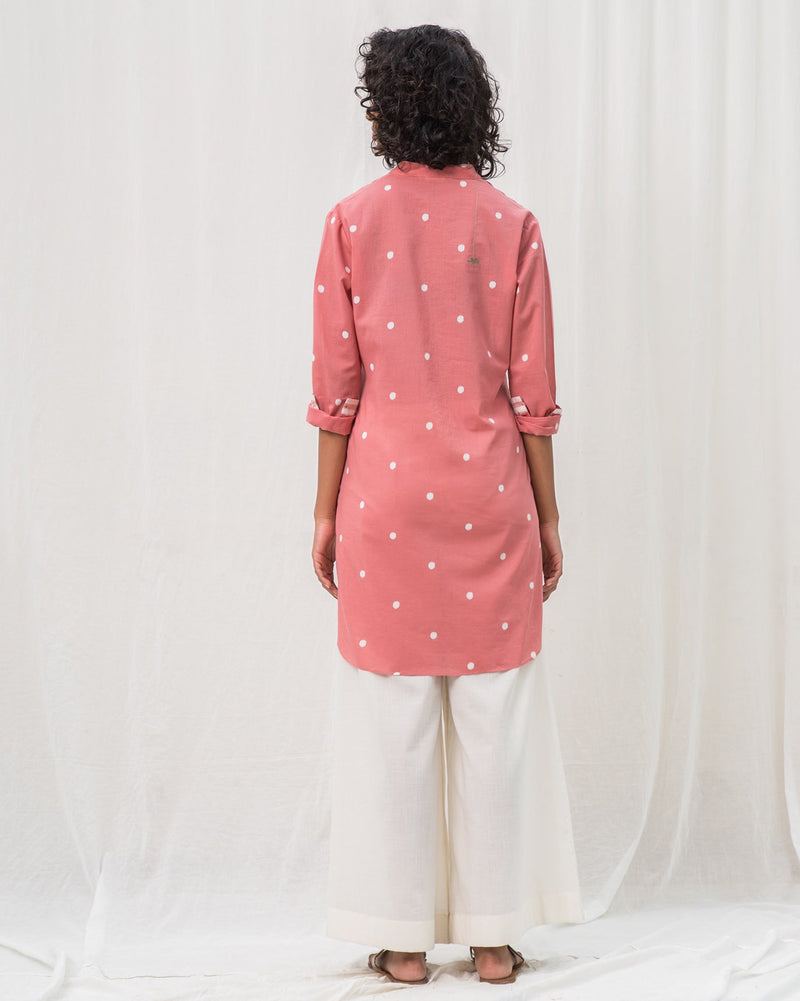 Basic Mid-Length Kurta - Pink