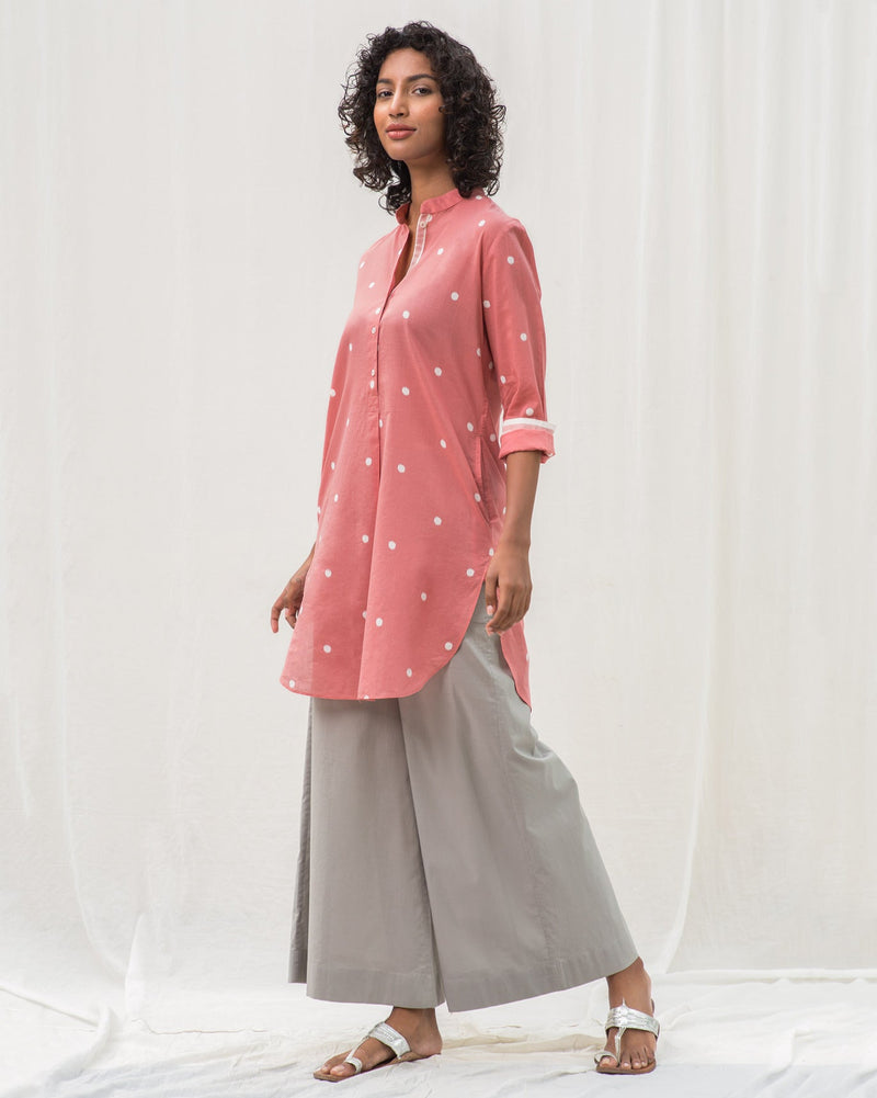 Basic Mid-Length Kurta - Pink