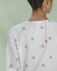 Front Overlap Yoke Kurta - Grey Ikat