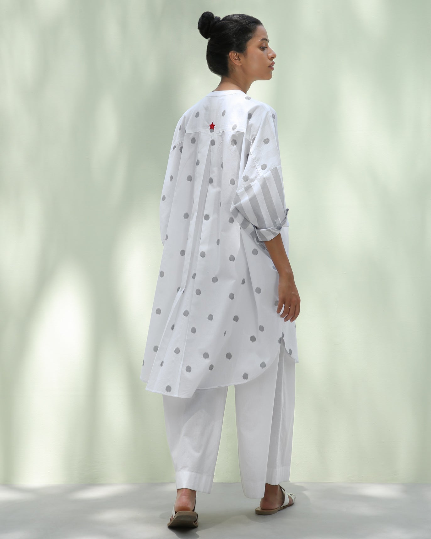 Lazy Sunday Tunic - Grey Ikat