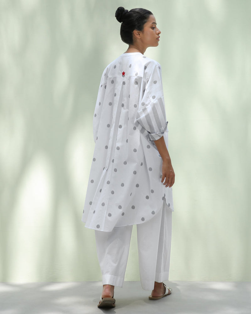 Lazy Sunday Tunic - Grey Ikat
