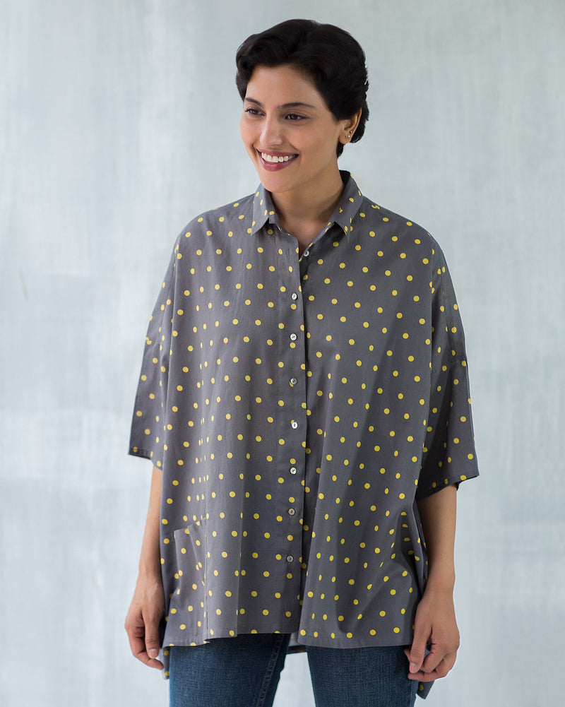 Boxy Dot Pocket Top