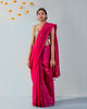 Fuschia Zari Dot Sari