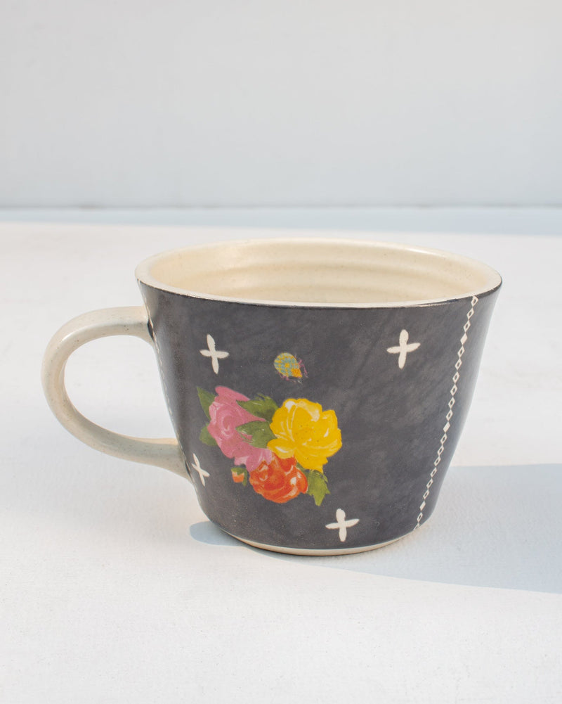 Rose Charcoal Soup Mug