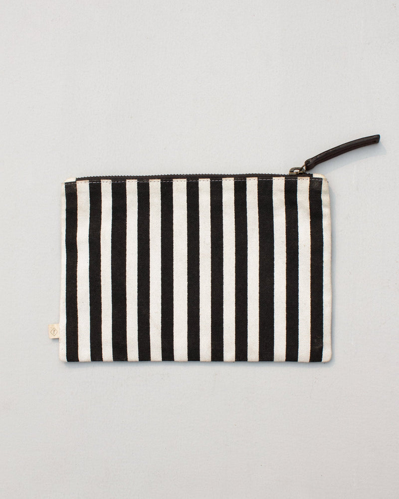 Stripe & Polka Pouch - Black & White