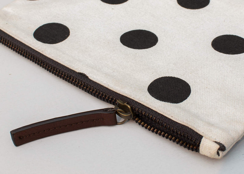 Stripe & Polka Pouch - Black & White