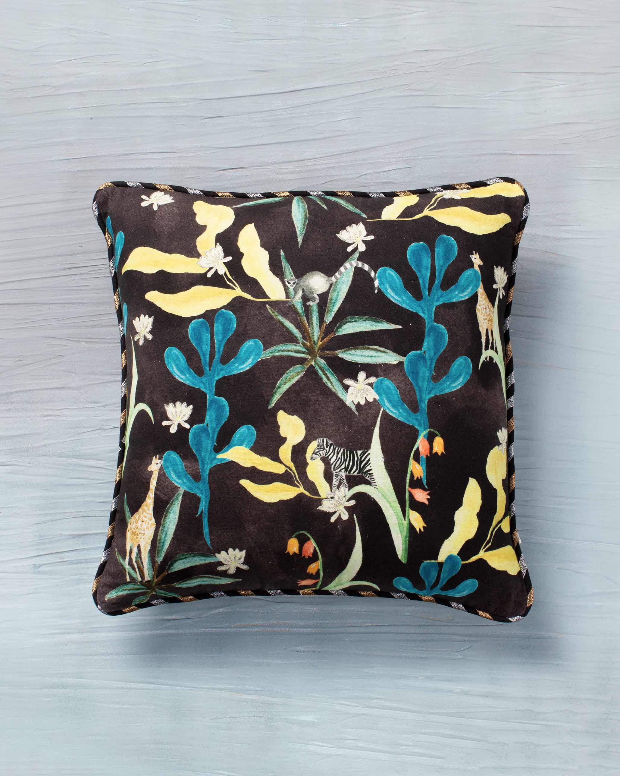 Seaweed Cushion Cover - Charcoal