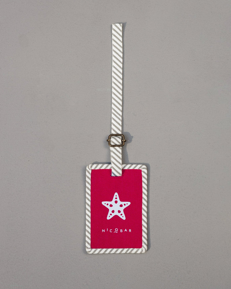 Starfish Bag Tag - Beetroot