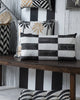 Stone Town Lumbar Pillow Cover - Black & White