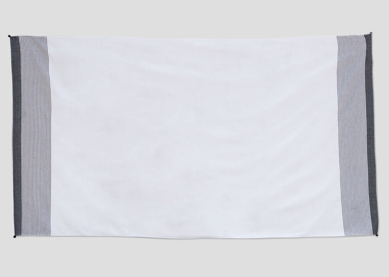 Infinity Stripe Towel - White & Black
