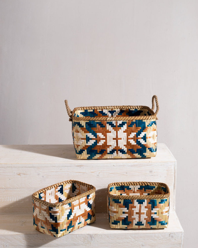 Kuba Bamboo Baskets (Set of 3)