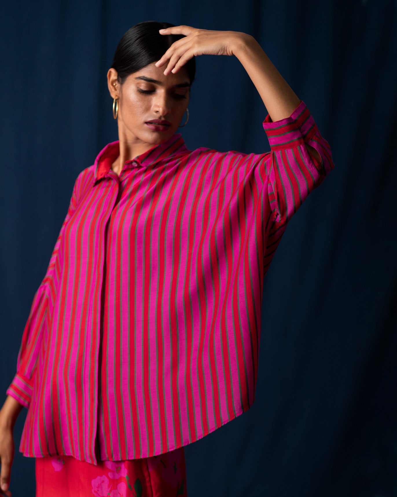 Boxy Shirt - Pink & Red