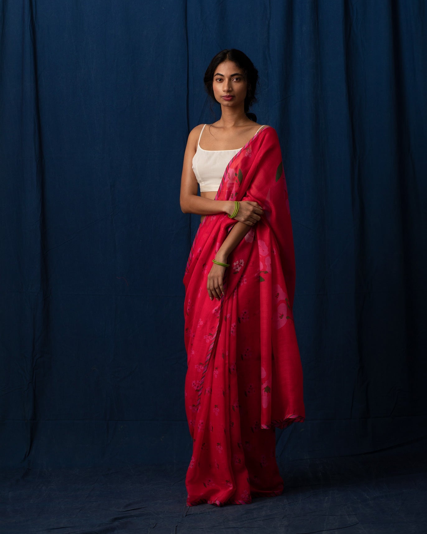Forest Flame Sari - Red