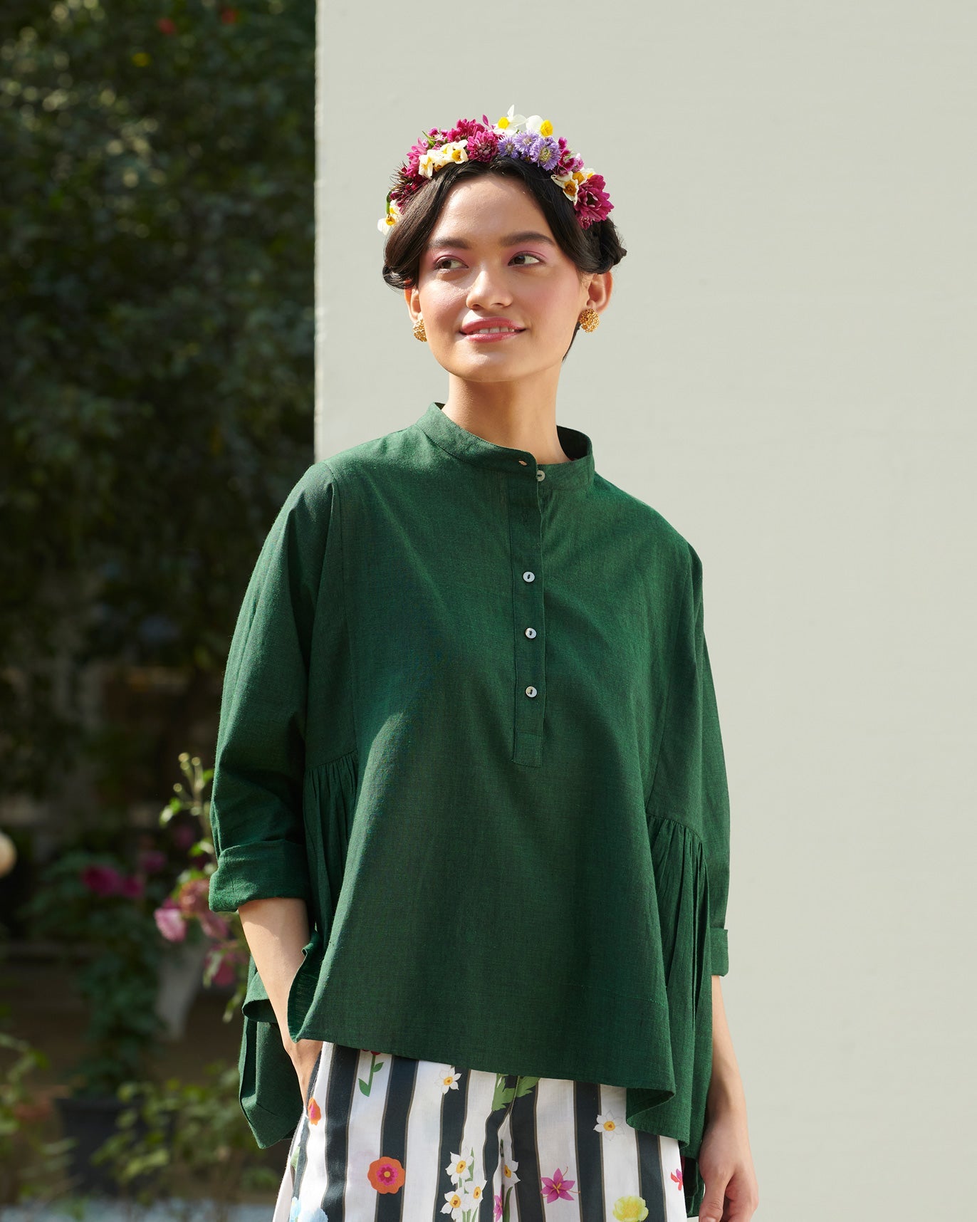 Dolman Sleeve Top - Green