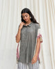 Kaftan Shirt - Ivory & Grey