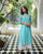 Smock Back Kurta with Slip - Sea Blue