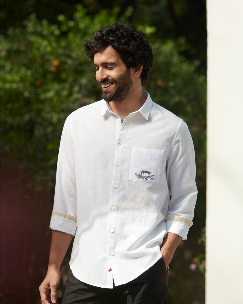 Musafir Pocket Shirt - White