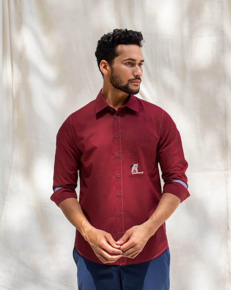 Musafir Pocket Shirt - Red