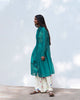 Pin Tuck kurta with Slip - Teal