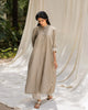 Smocked Back Kurta - Brown & Sufa