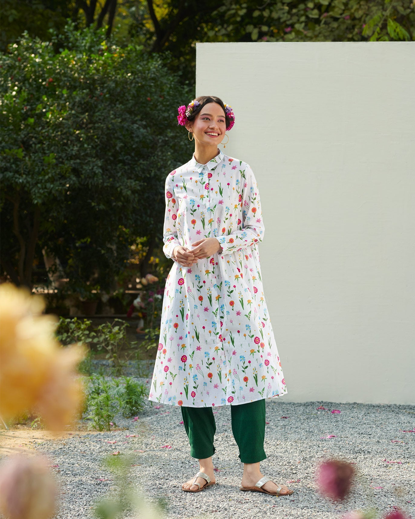 Long Gusset Kurta - Multi Color