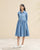 Pleated Shirt Dress - Denim