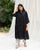 Long Shirt Kurta  - Black & Ivory