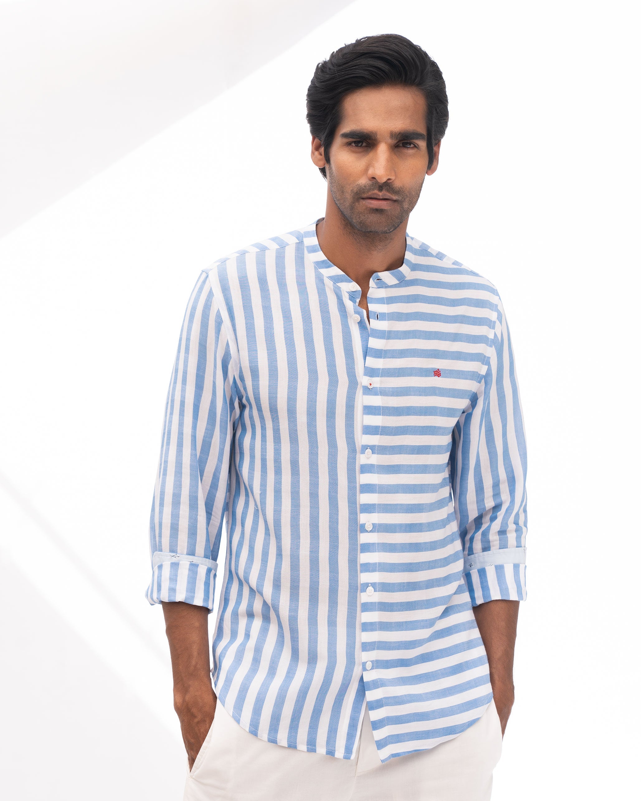 Nawab Shirt - Blue Stripe