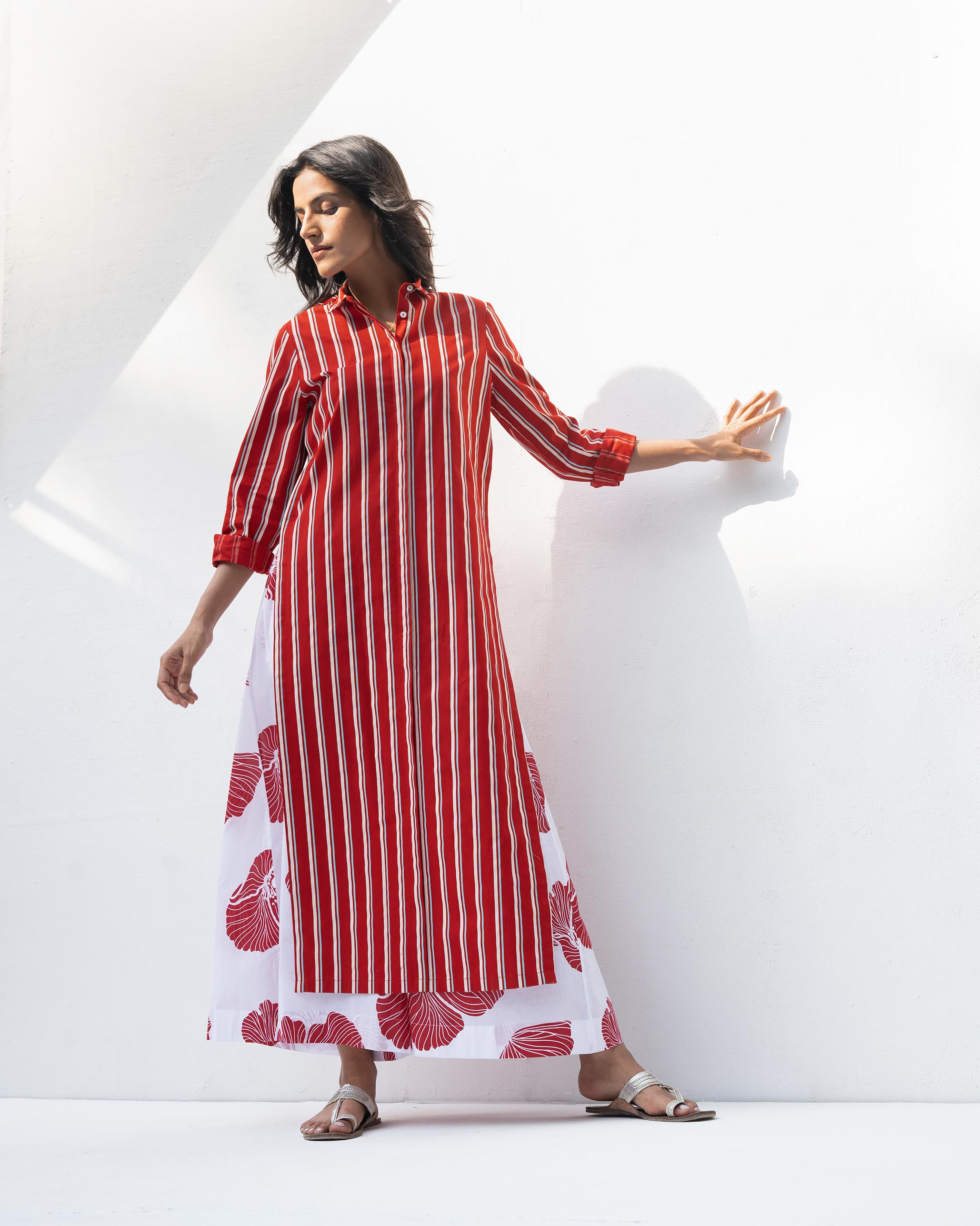 Many Moon Kurta - Red