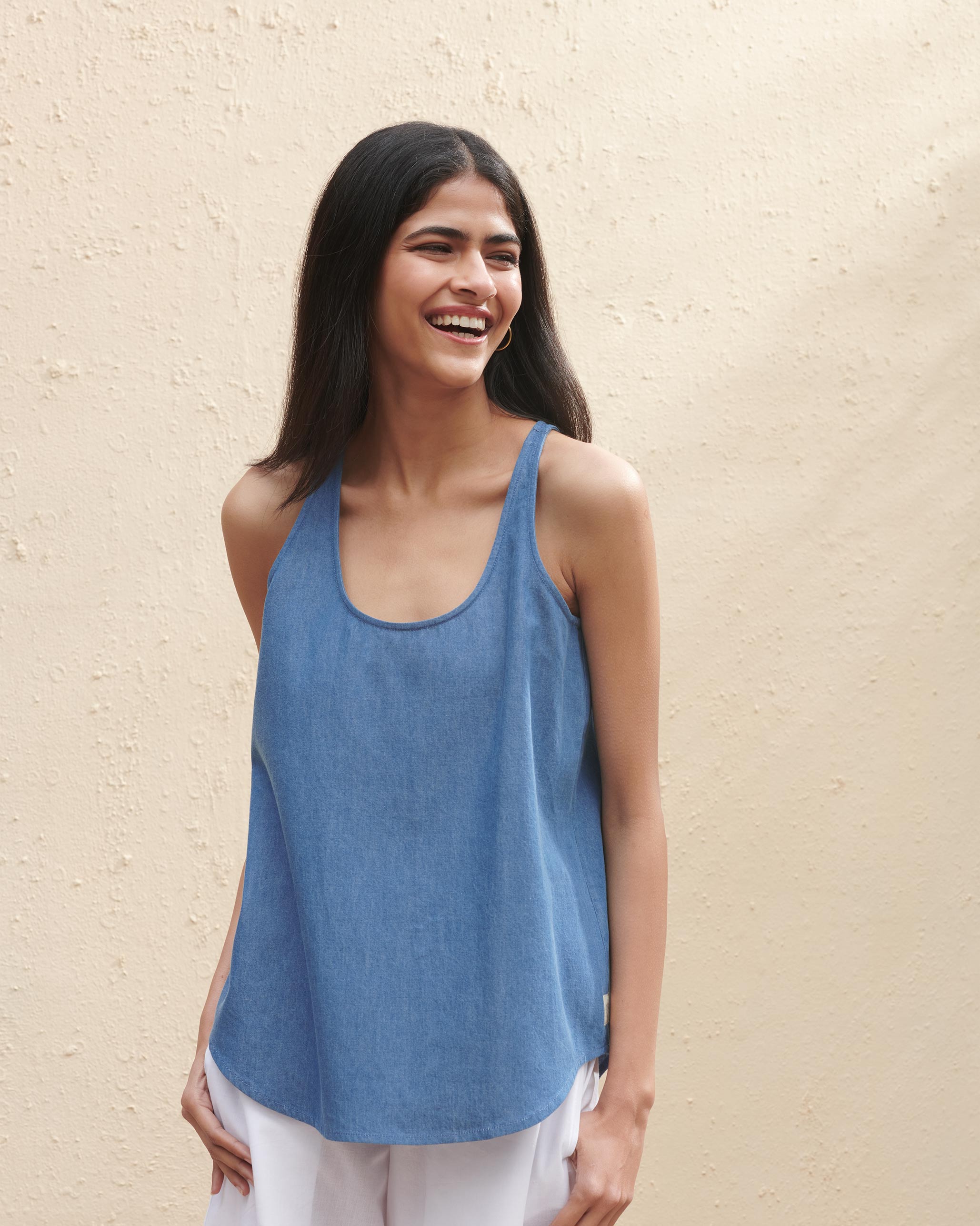 Ukiyo Racerback Tank - Denim