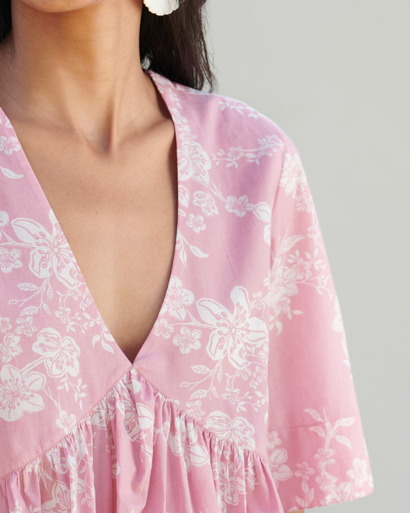 Gathered Kurta - Pink