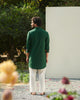 Kantha Stitch Kurta - Green