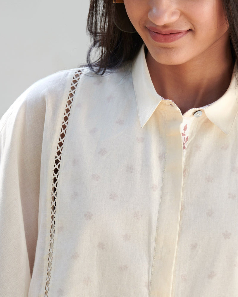 Boxy Kaftan Top - Ivory