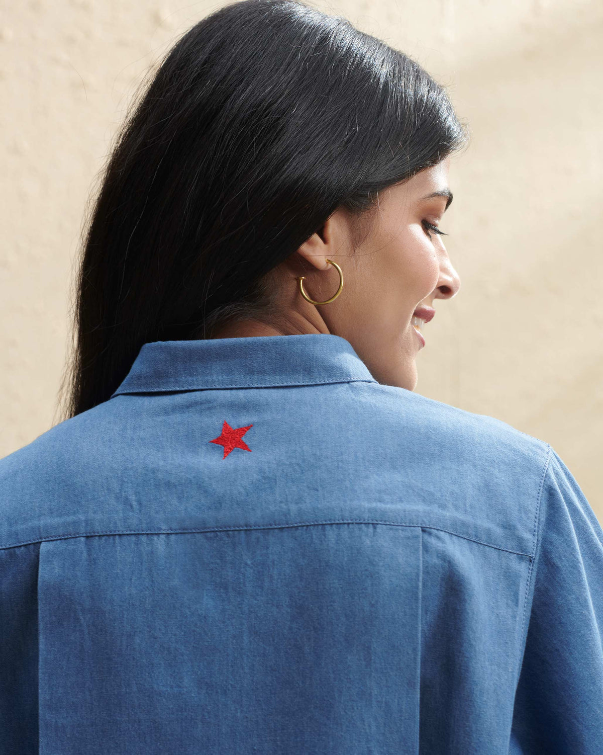Drop Armhole Shirt - Blue