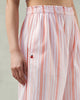 Wide Paper Bag Trousers - Peach & White