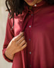 Box Pleat Kurta - Red