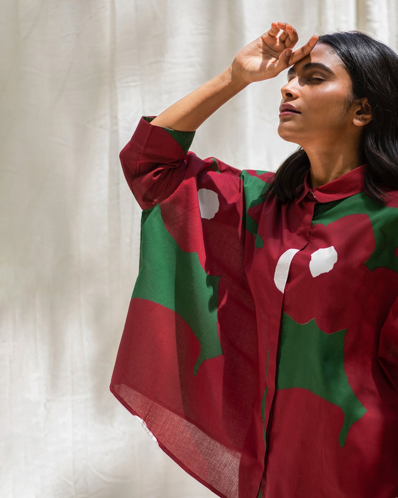 Boxy Shirt - Red & Green