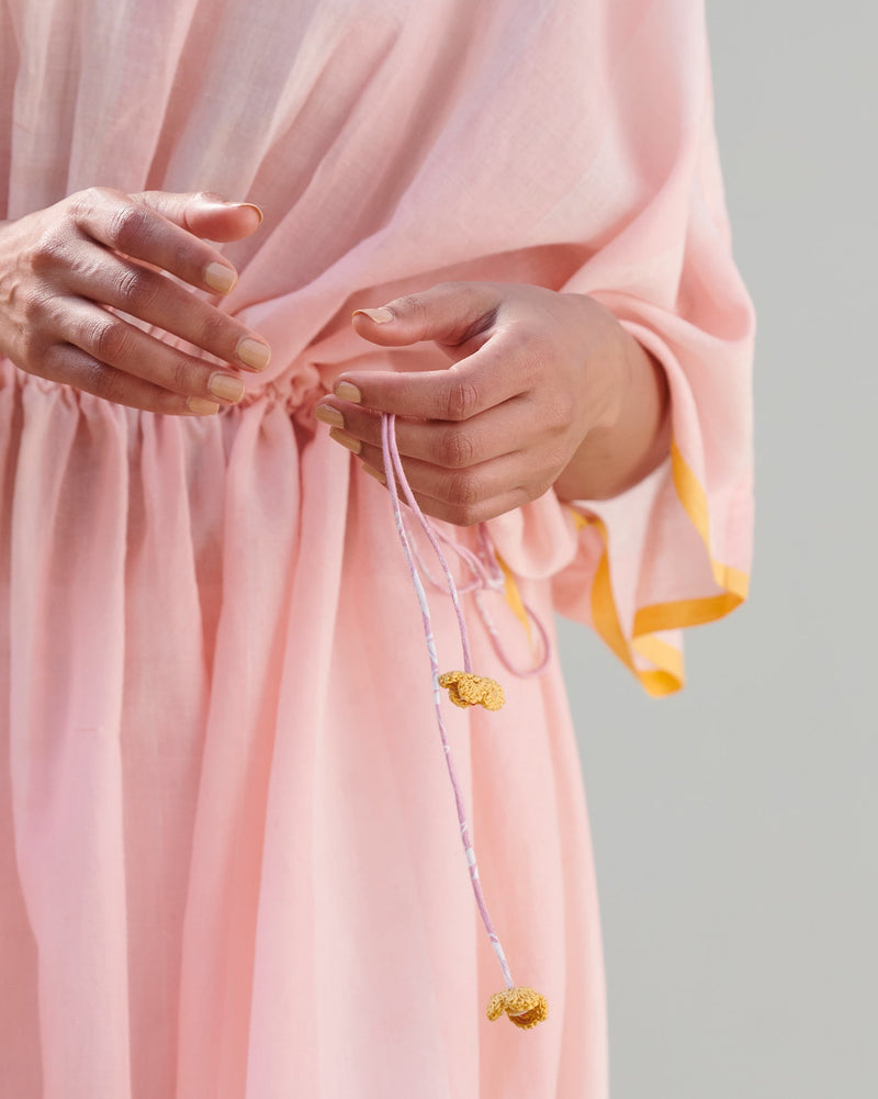 Drawstring Kurta - Pink