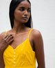 Strappy Flare Dress - Yellow & Ivory